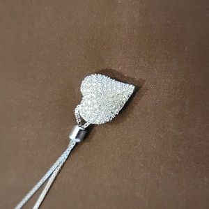 Adjustable Swarovski heart pendant necklace